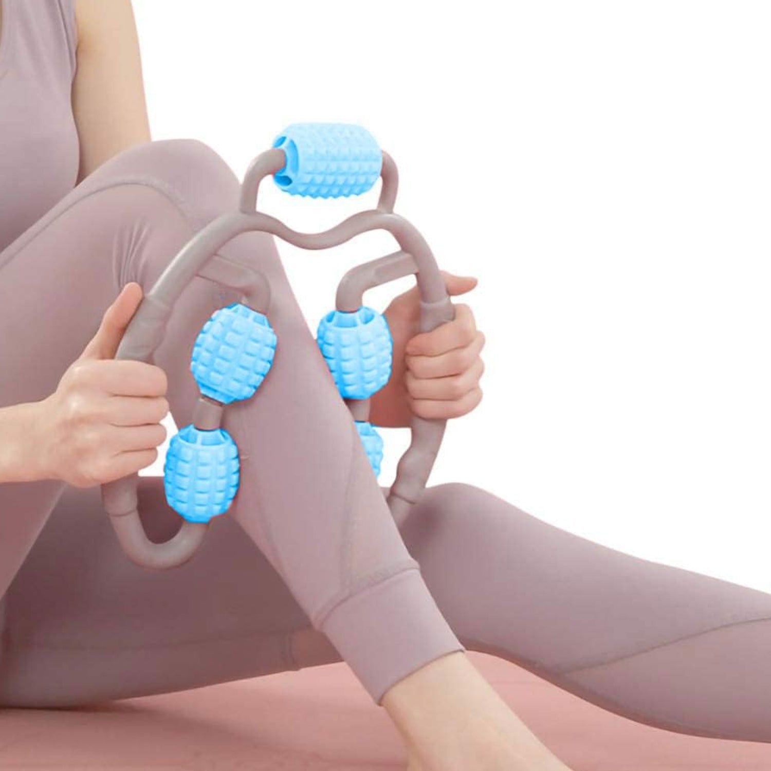 0265 Muscle Massage Roller, 5 Wheels Relieve Soreness Leg Muscle Roller Fitness Roller Muscle Relaxer Massage Roller Ring Clip All Round Massaging Uniform Force Elastic PP Drop Shaped for Home Use (1 Pc) 0265 Muscle Massage Roller, 5 Wheels Relieve Soreness Leg Muscle Roller Fitness Roller Muscle Relaxer Massage Roller Ring Clip All Round Massaging Uniform Force Elastic PP Drop Shaped for Home Use (1 Pc)